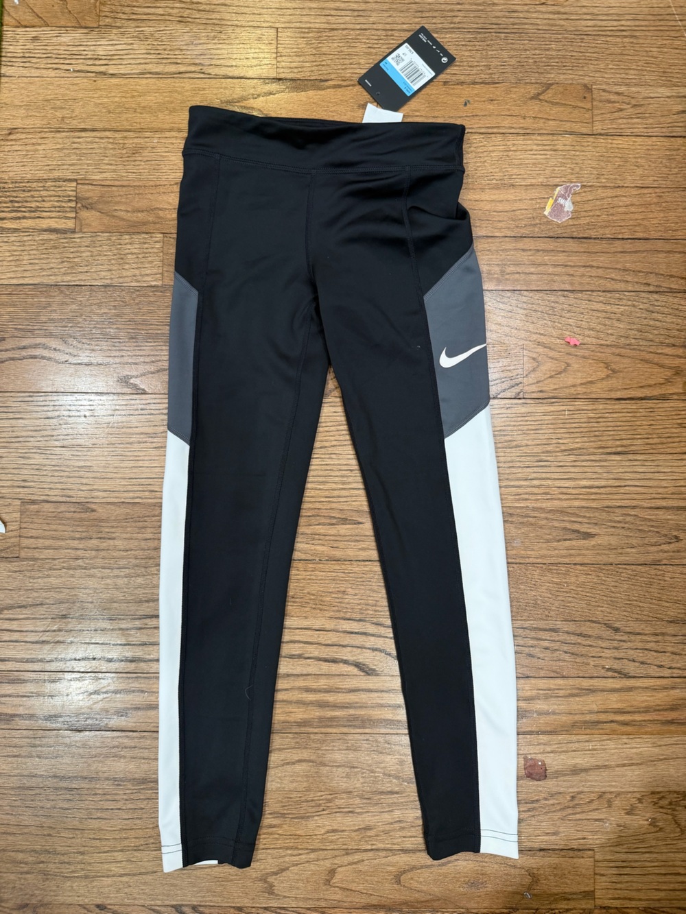 Nike Kids Black, Gray & White leggings